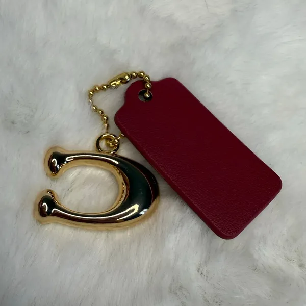 1.5" COACH "C" Hang Tag Key Fob Bag Charm - Image 2