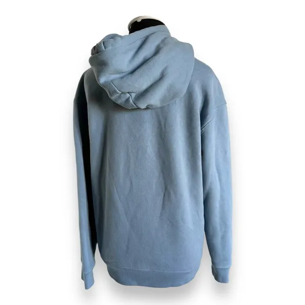 Hollister Womens Hoodie Sz XS Blue Cursive Logo Solid Kangaroo Pocket Drawstring - Image 6