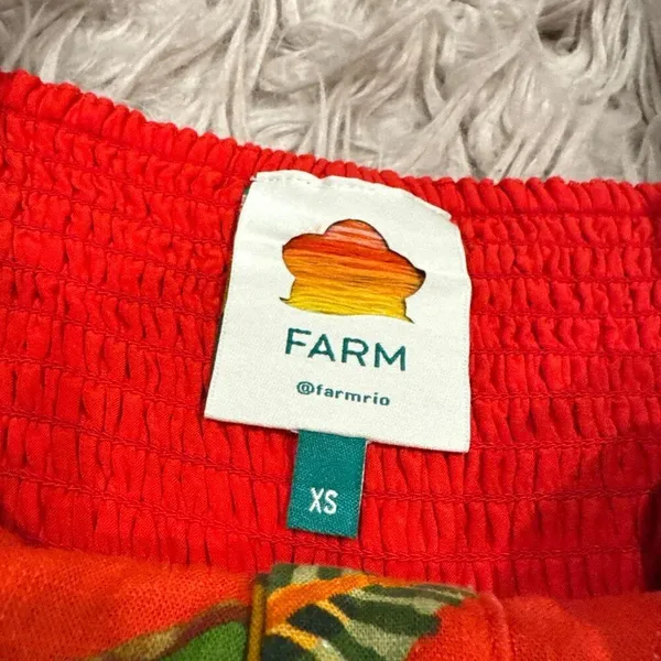 Farm Rio Forest Birds linen blend romper XS - Image 4