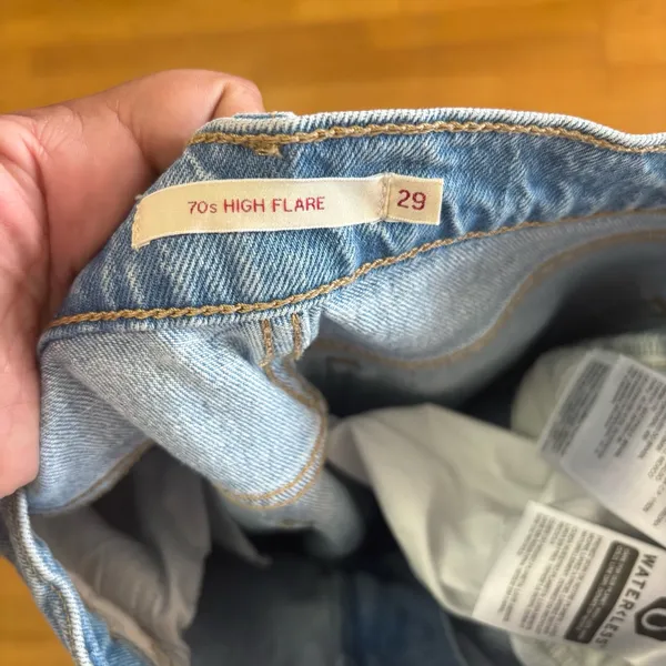 Levi’s Premium Denim 70s High Flare Boho Western Coastal Cowgirl Hippie Jeans 29 - Image 10