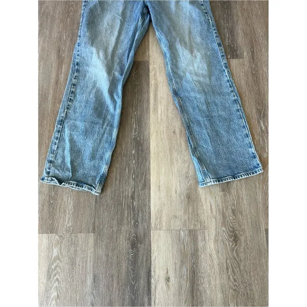 PacSun Jordyn Low Rise Straight Jeans Size 30 Light Wash Y2K Stretch Denim Blue - Image 5