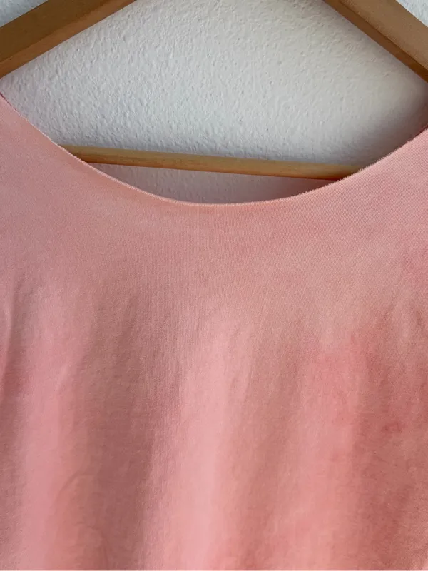 Bleached grunge off the shoulder pocket tee Red Size L - Image 8