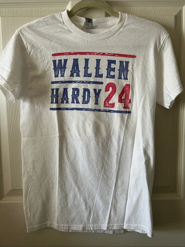 Wallen Hardy 24‎ Tee Graphic Morgan Wallen Cotton T-Shirt Sz S Concert Band Tee - Image 5
