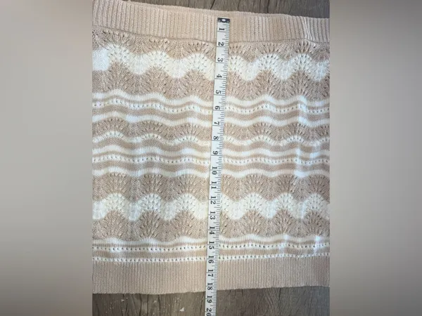 Anthropologie Pointelle sweater & skirt set size xl‎ - Image 8