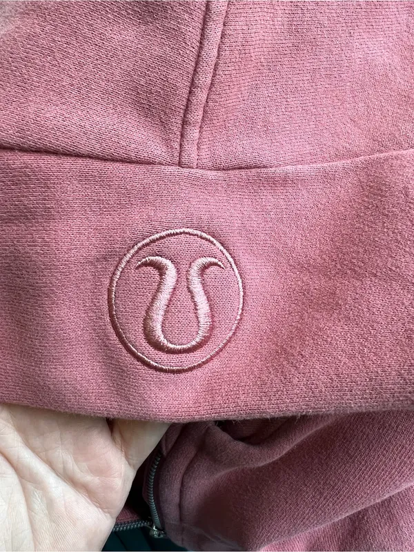 lululemon athletica Cropped scuba Half-Zip Hoodie in Dusty Rose size m/l - Image 7