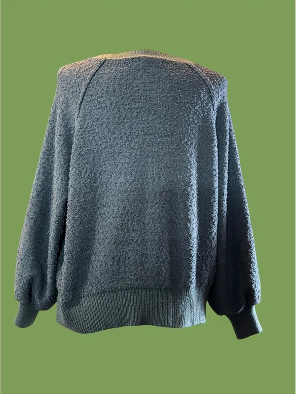 Altar'd State S/M Dark Grayish Blue Textured Sweater - Image 2