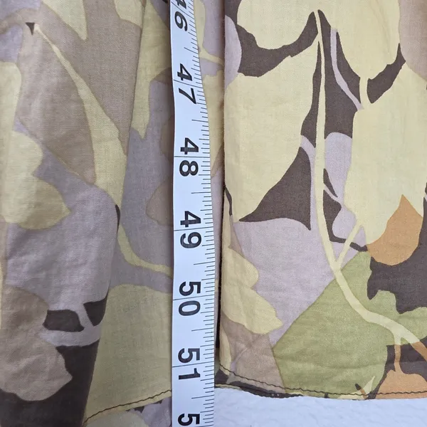 BCBGMAXAZRIA Brown Floral Tiered Maxi Dress Silk Lining Open Back Size Medium - Image 10