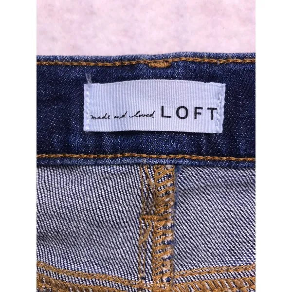 LOFT The Skinny Jeans Womens 30/10P Dark Wash‎ Excellent Petite Stretch Denim - Image 2