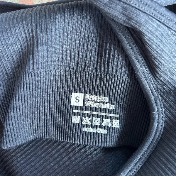 NWOT Women's Black Ribbed Workout Set - Image 7