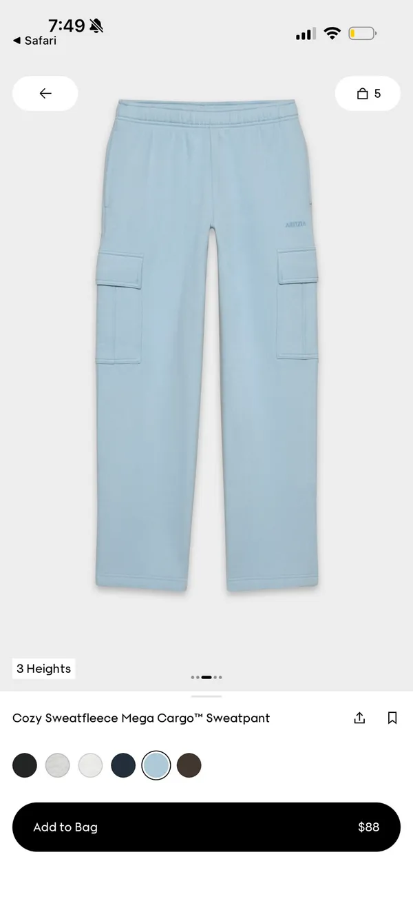 Aritzia Cargo Sweatfleece Sweatpants - Image 3