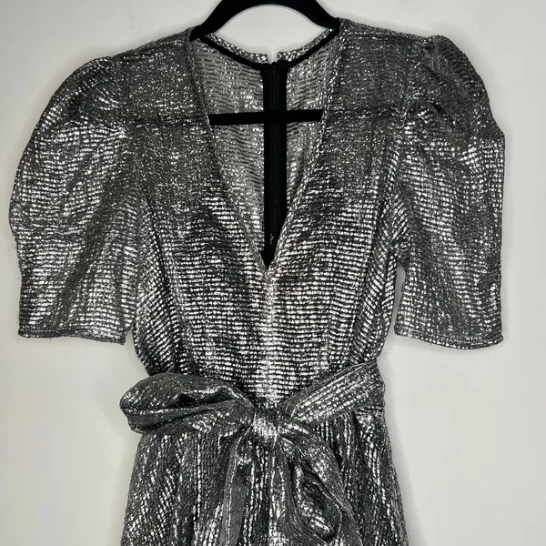 Hunter Bell Metallic Midi Dress Size 6 - Image 3