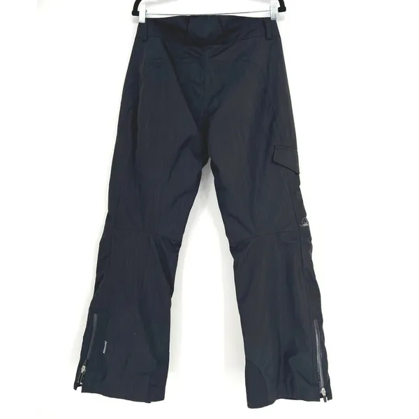Obermeyer Women Metallic Grey Black Ski Snow Pants RECCO Size 8 Cargo Insulated - Image 2