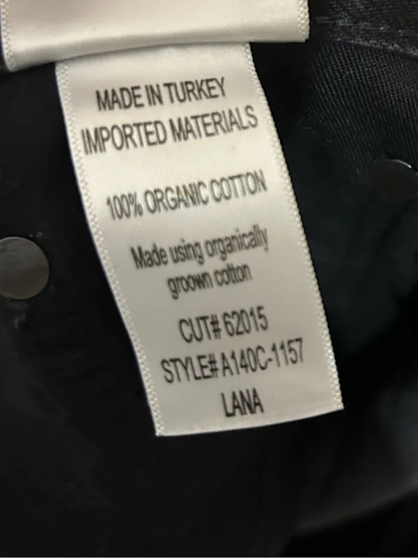 AGOLDE Lana organic cotton dark gray black straight leg distressed jeans size 30 - Image 8