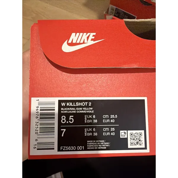 Nike Killshot 2 Black Gum Womens Size 8.5 / Mens Size 7 NWB FZ5630-001 - Image 6