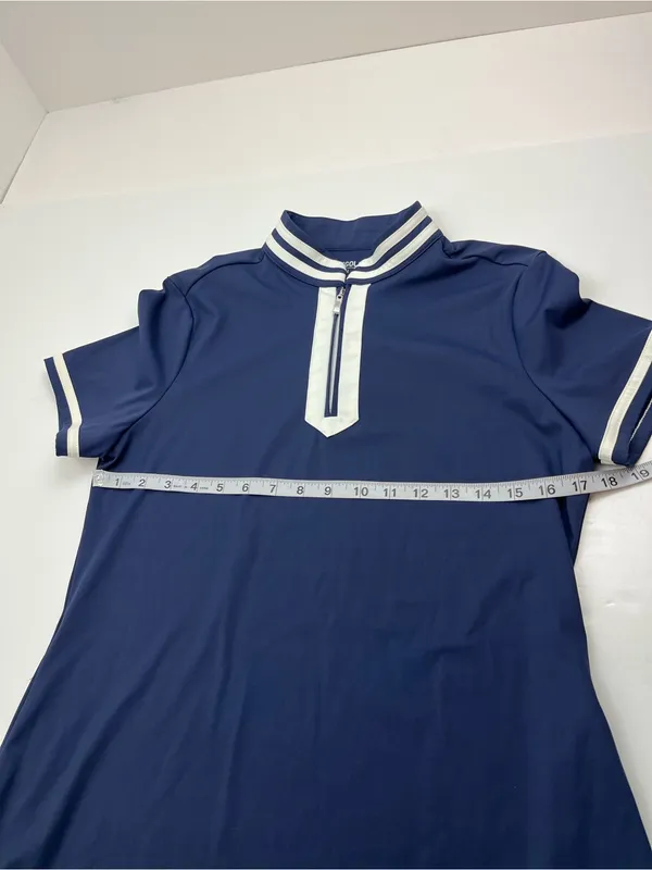 Acegolfs Blue White Color-block Short Sleeve Polo Golf Dress‎ Womens Medium NEW - Image 7