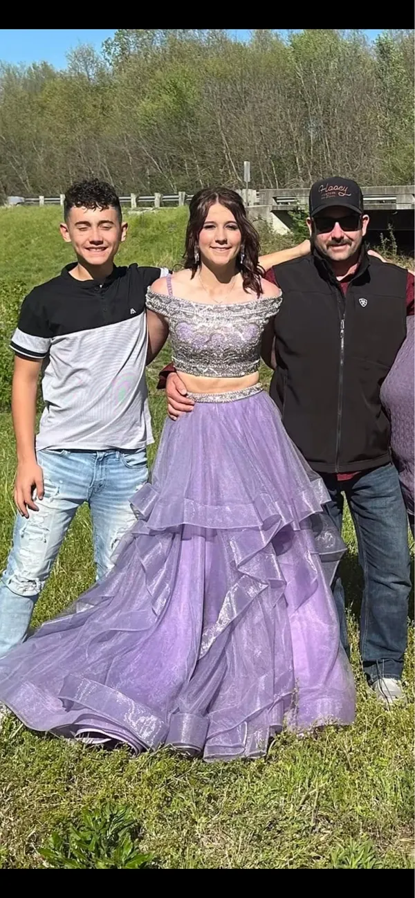 Purple prom dress Size 0 - Image 3