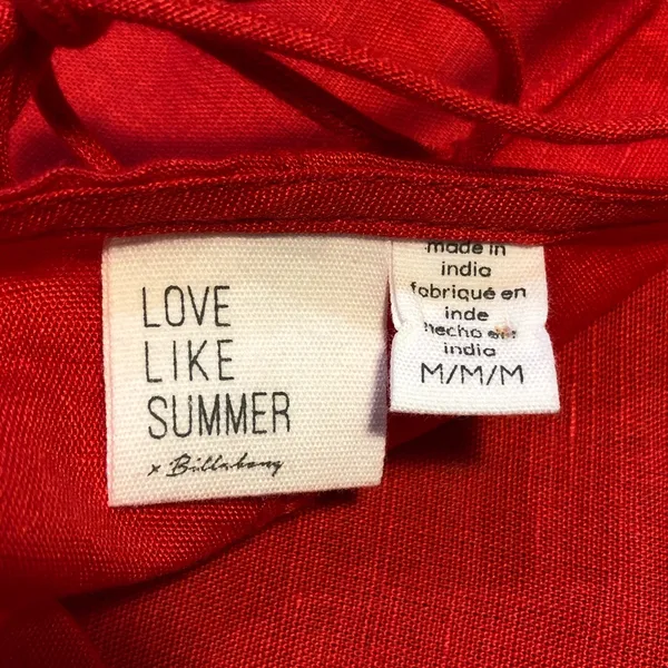 NEW Billabong Love Like Summer Linen Blend Red Dress M - Image 9