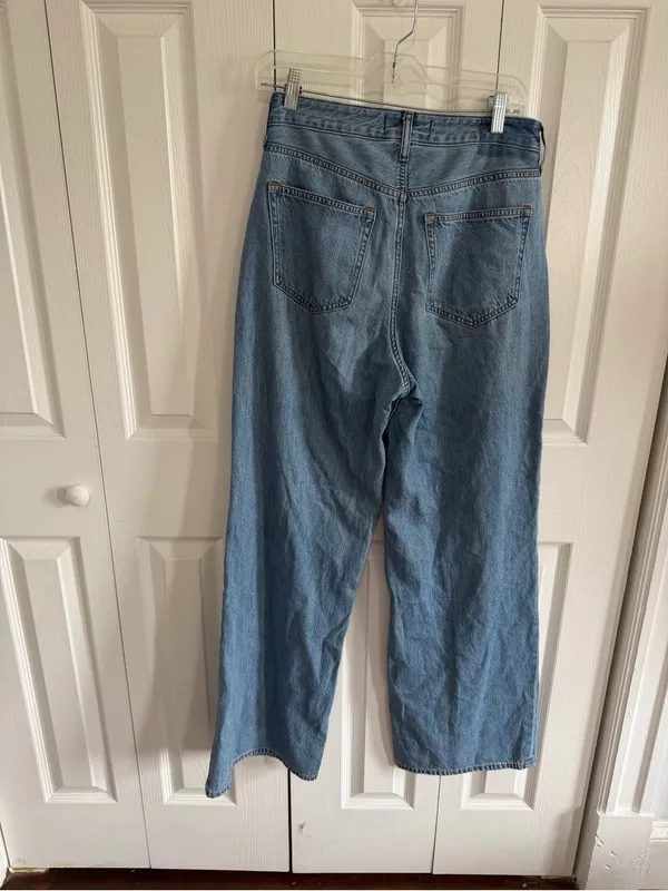 Abercrombie & Fitch The Wide Leg High Rise Jean Medium Wash Size 4L - Image 2