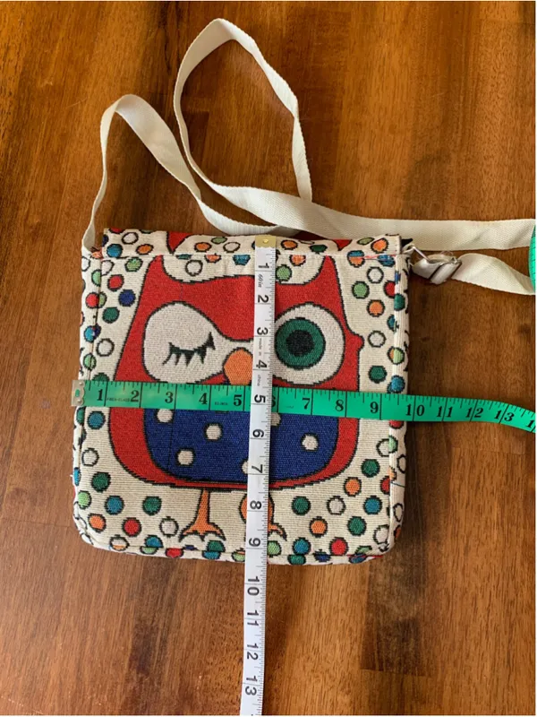 Women's Unbranded Owl Crossbody Bag One Size Beige Red - Image 5