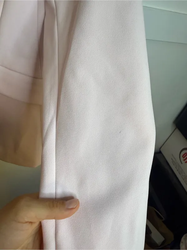 Express Baby Pink Editor Single Button Blazer - Image 6