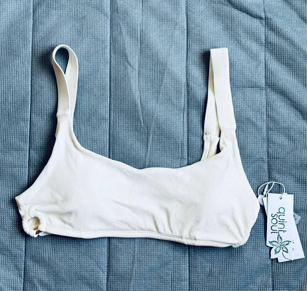 Quint Soul NWT Malibu High Rise Ivory/White Ribbed Bikini Set - S/M - Image 10