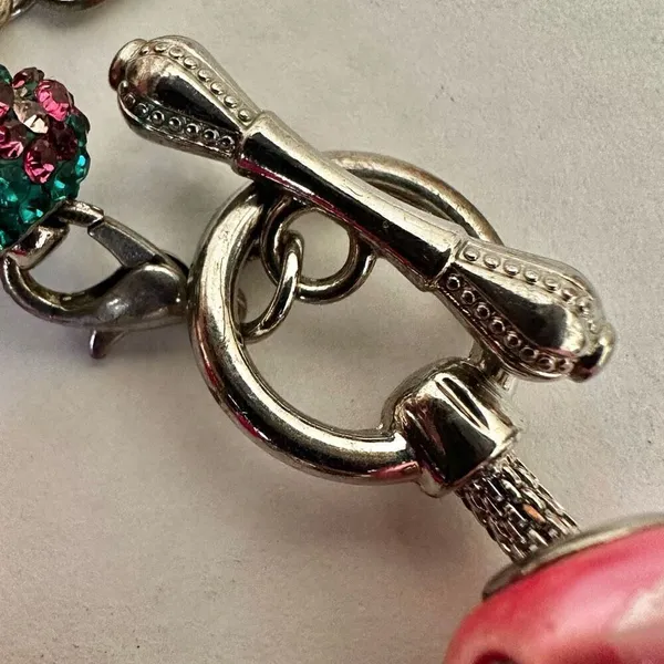 NRQ Avon pink heart tinkerbell rose charm bracelet - Image 14
