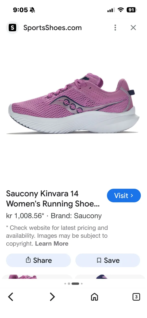 Running Shoes Saucony Women’s 10 - Image 3