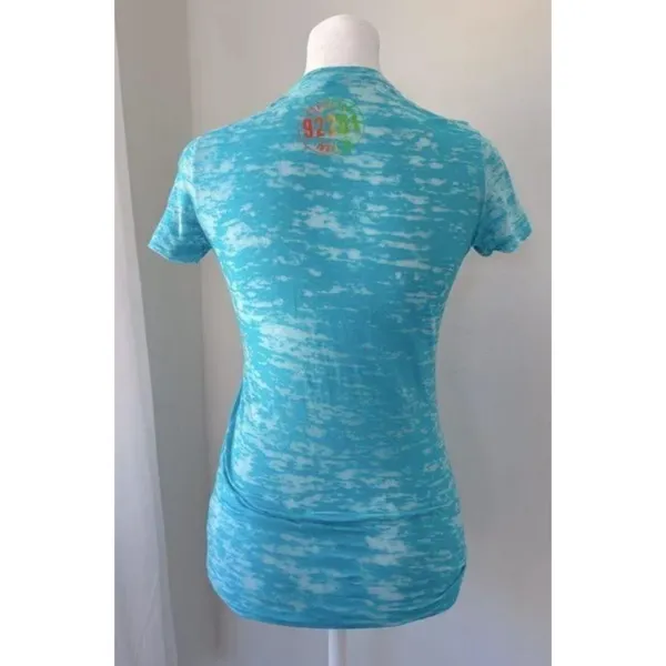 Coachella 92201 tshirt‎ Tee Size Small turquoise blue baby festival bright - Image 4