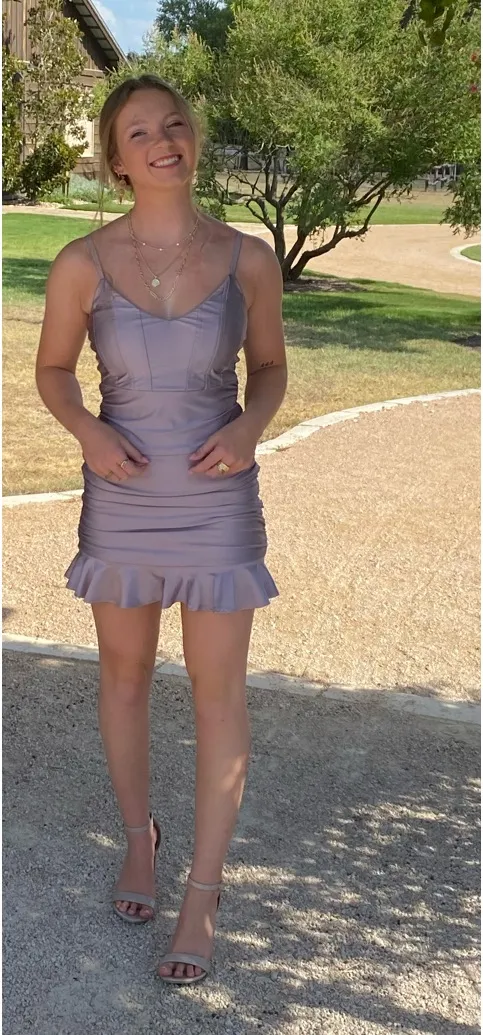 Speechless Purple satin mini dress - Image 4