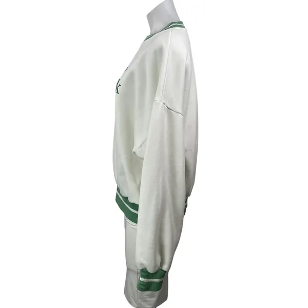Yellow The Label Let's Go For A Walk White Green Long Sleeves Sweatshirt Top M - Image 2