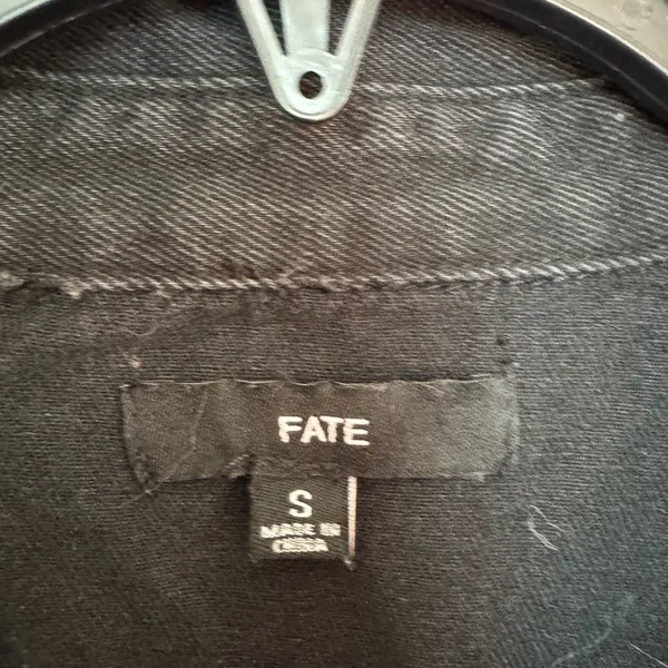Fate brand black denim jacket‎ size Small - Image 4