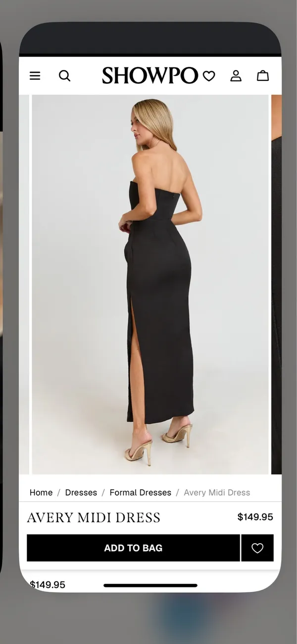 Showpo New Avery Midi Black Dress 14 XL - Image 5