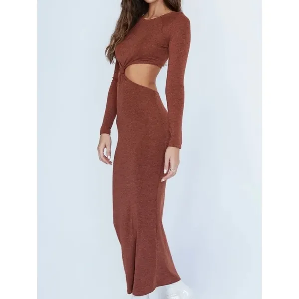 Princess Polly Brown Luca Long Sleeve Maxi Dress Sz.US6 NWT - Image 3
