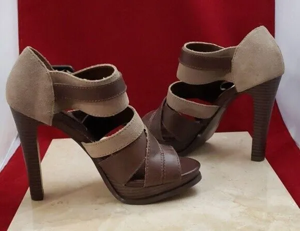 Calvin Klein Jeans Heels Two Tone Brown Heels - Size 7.5 - Image 6