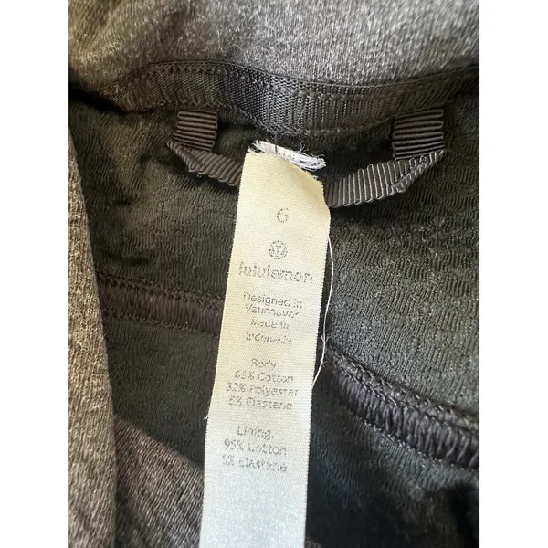 Lululemon All Yours *Bubble‎ Dot* Grey Pullover Hoodie Women's 6 Flaw - Image 5