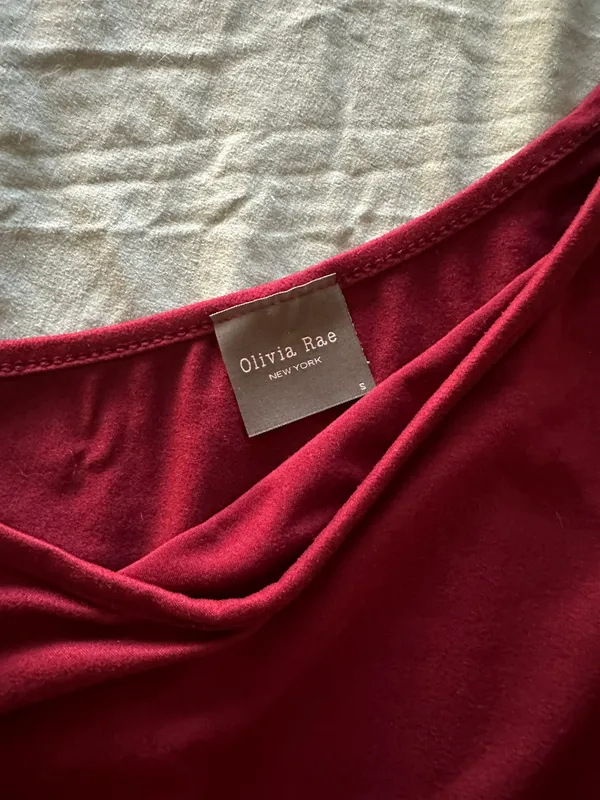 One Shoulder Top Red - Image 2