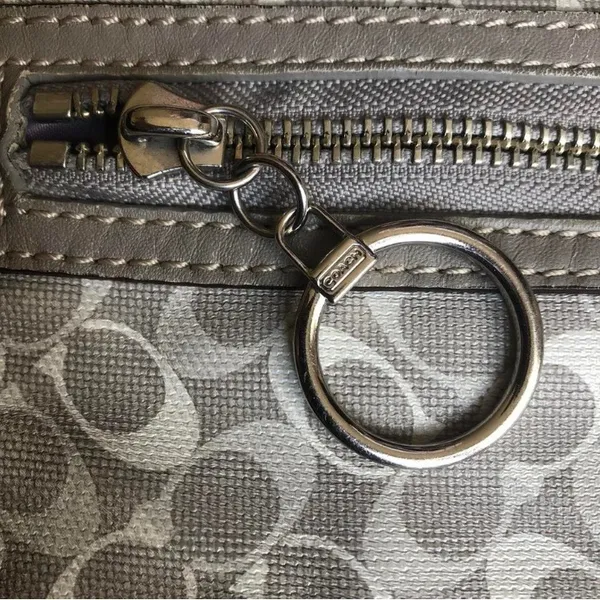 Coach Gray and White Crossbody Bag with Animal Print - Image 14