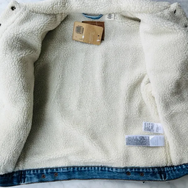 Levi's Womens Stellar Sherpa Trucker Denim Jean Jacket Size XS NEW $108 Classic - Image 8