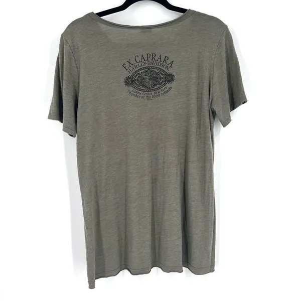 Harley Davidson women’s NY Floral Pocket T Shirt Large ‎ 1,000 Islands 2016 - Image 7