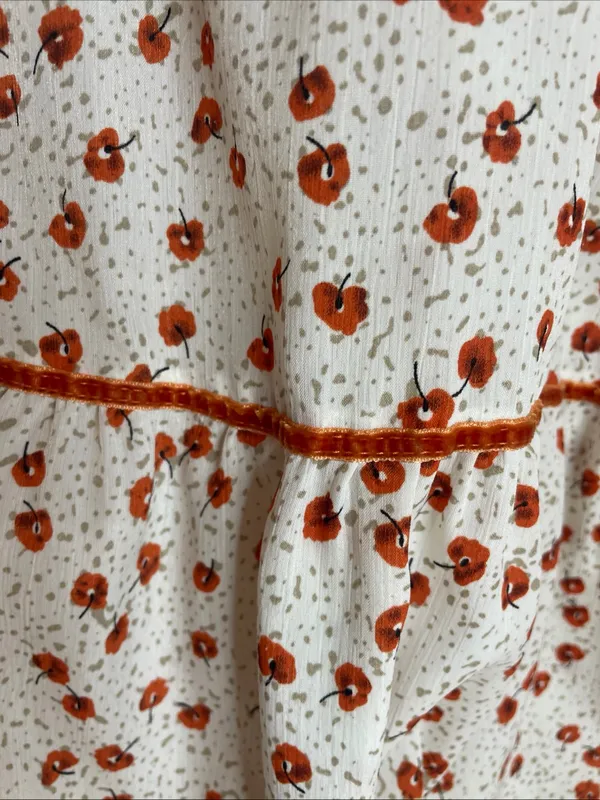 Nasty Gal Plant You See Maxi Dress, Size 4 Deep V-neck Floral Retro 70s Inspired - Image 5