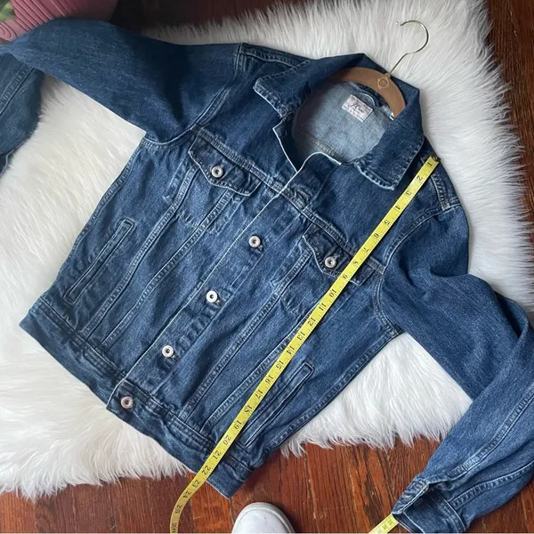 Jean Jacket Dark Wash Y2K 100% cotton - Image 5
