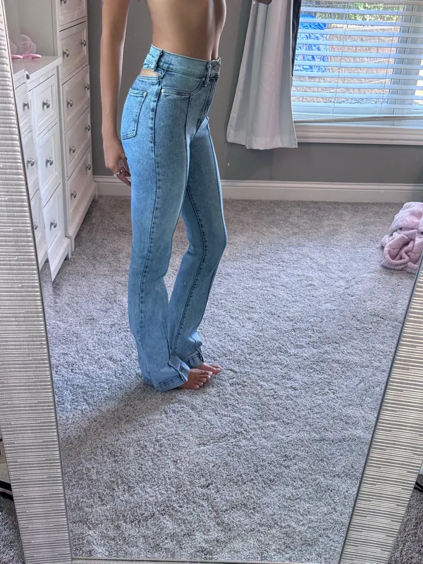 Revice cut out jeans high waisted - Image 4