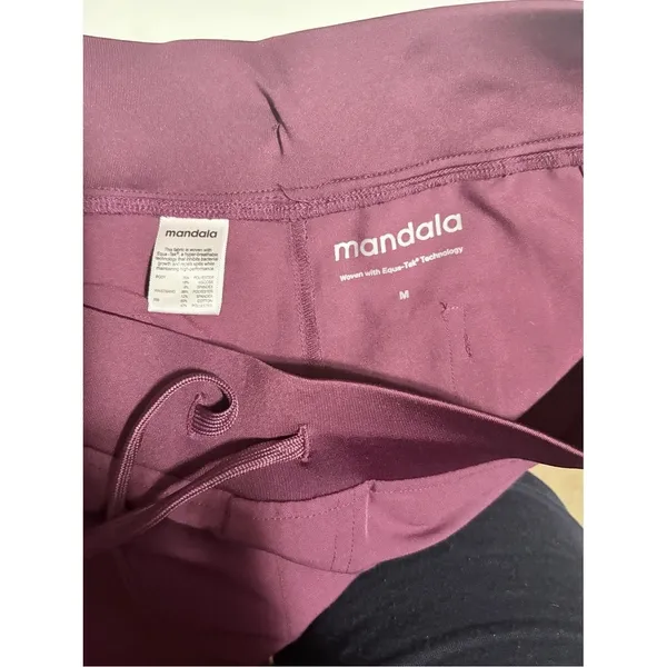 Mandala Maroon Cargo Scrubs Pants Pink Size M - Image 5