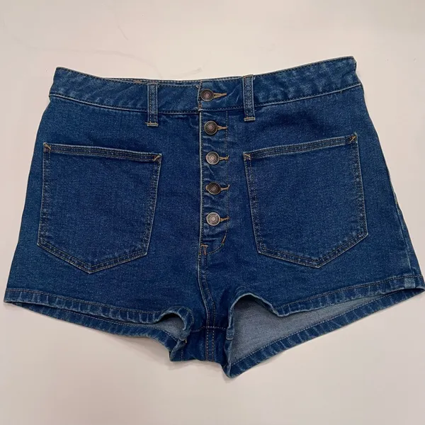 Free People We the Free Bridgette Exposed Button Fly‎ High Rise Denim Shorts 28 - Image 11