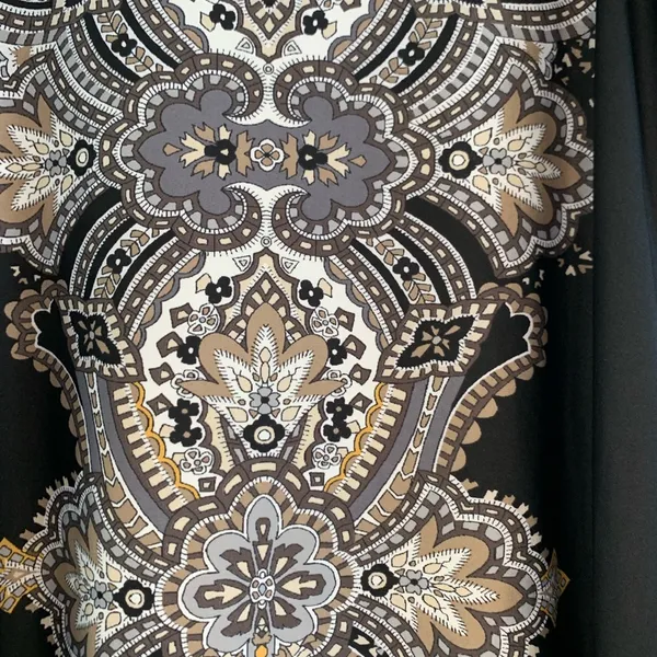 Tiana B Dress Women 8 Black Paisley Sleeveless Shift Cocktail Wedding Guest - Image 4