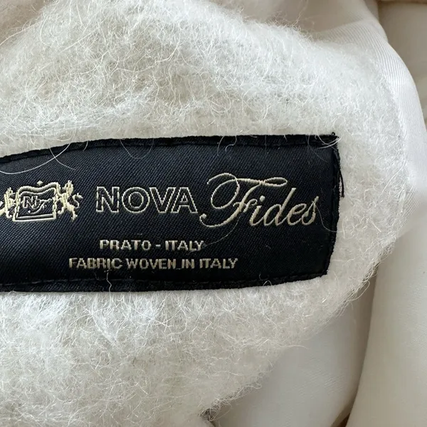 Mango Coat XS wool blend woven in Italy Cream oversized overcoat - Image 5