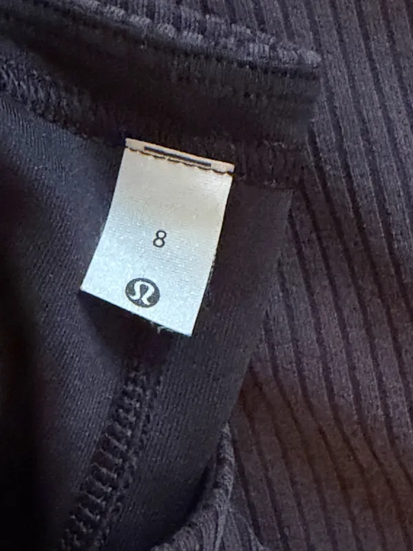 Lululemon Ribbed Softstreme Slim Dress Fit Tank Dress Black - Image 6