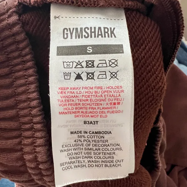 901 | Gymshark‎ Whitney Simmons Relaxed Fleece Jogger Sweatpants Brown Womens S - Image 8