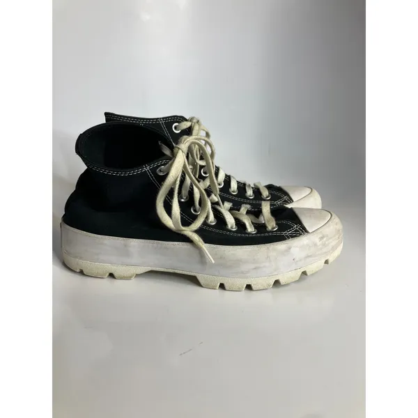 Converse Lugged High Top Sneakers Womens 10‎ Black Good Platform Canvas Lug Sole - Image 3