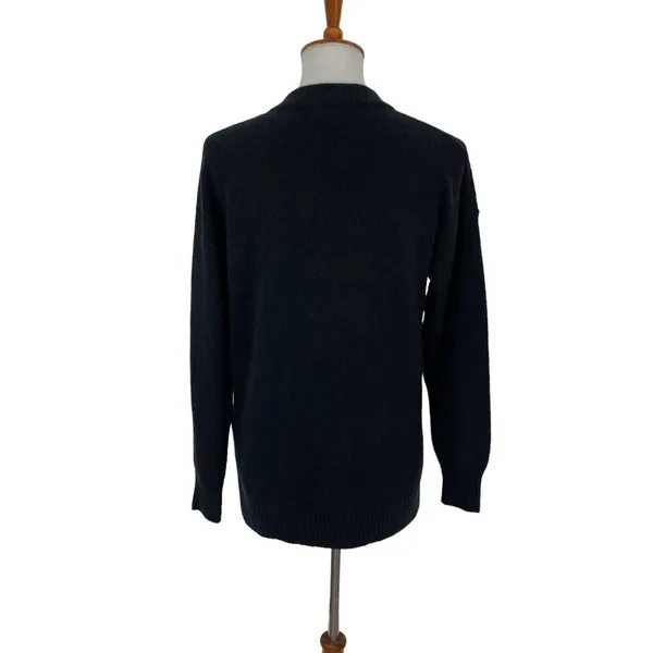 Madewell Black V Neck Long Sleeve‎ Pullover Sweater Small - Image 4